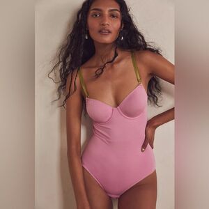 Dora Larsen Organic Cotton Underwire Bodysuit Thea Pink